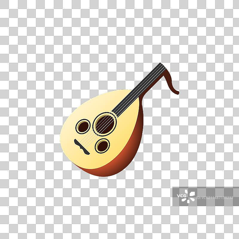 阿拉伯东方音乐乐器乌德琴图片素材