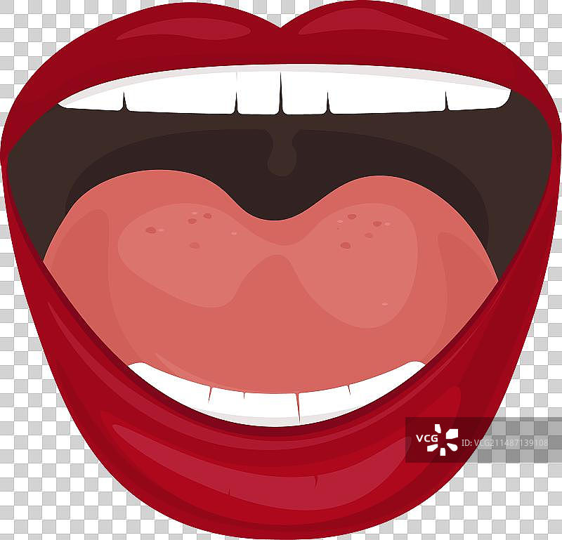 张嘴大笑的女人面部特写图片素材