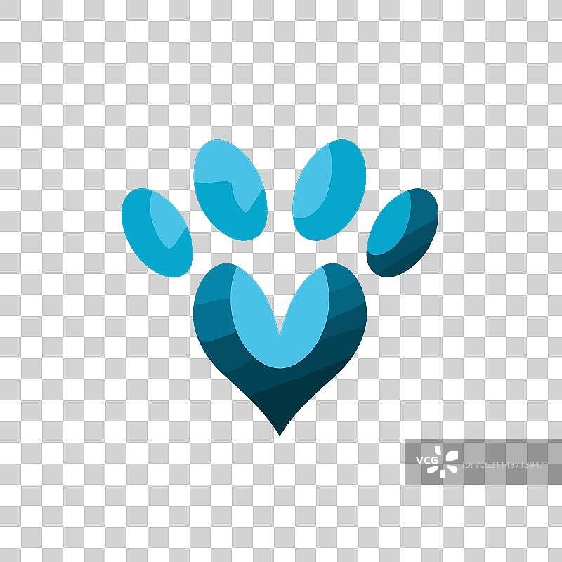 宠物保险供应商渐变填充标志图片素材