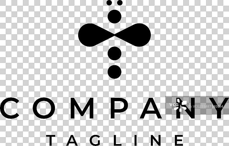 极简蜜蜂剪影创意Logo设计图片素材