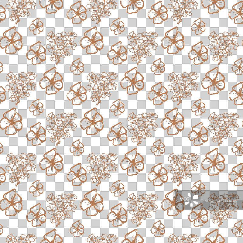 春季白雪公主花园无缝图案图片素材