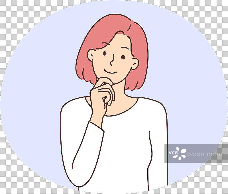 思考问题解决方案的女人图片素材