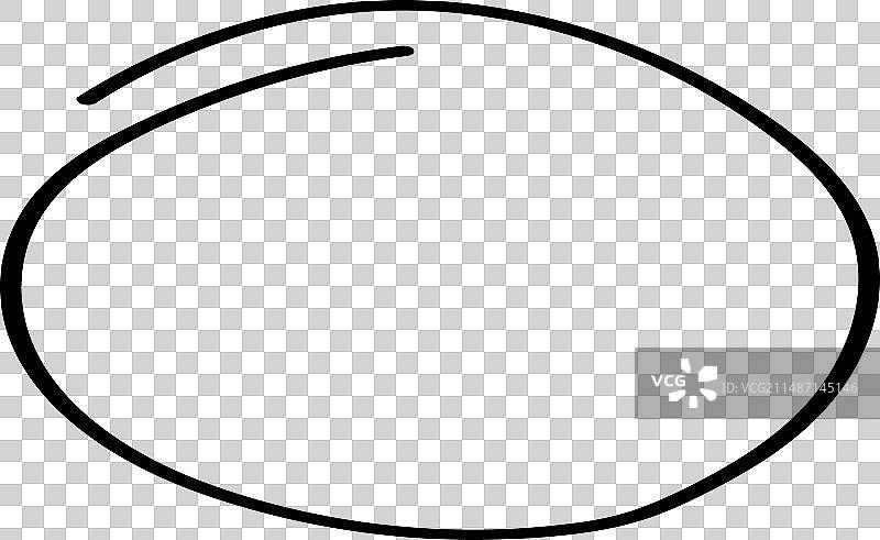 手绘涂鸦风格的椭圆形图片素材