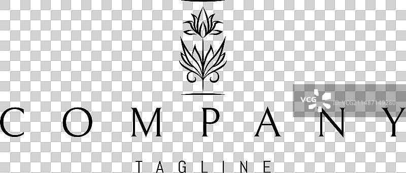 带有抽象花朵图案的Logo图片素材