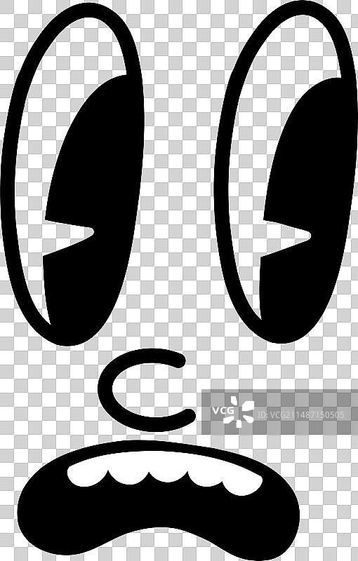 20世纪30年代复古卡通吉祥物滑稽面孔图片素材