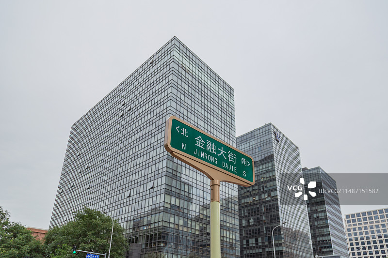 北京市中心金融大街城市建筑风光图片素材