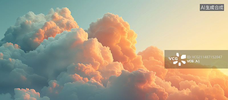 【AI数字艺术】彩云漂浮着图片素材