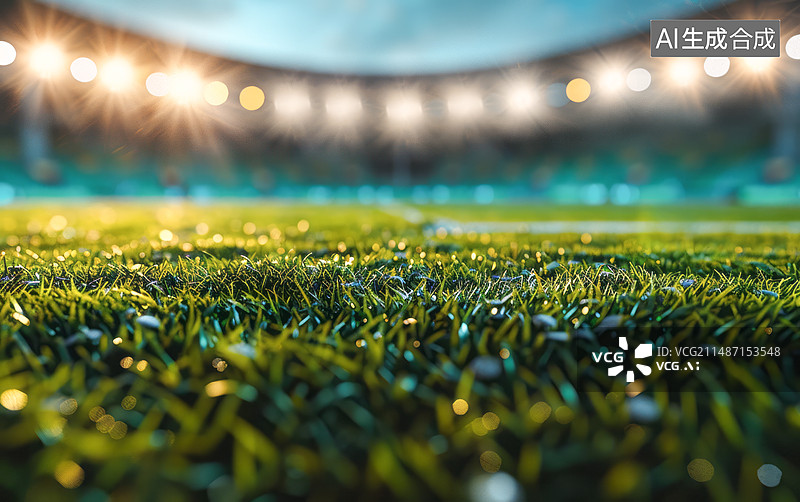 【AI数字艺术】体育馆足球场草地图片素材