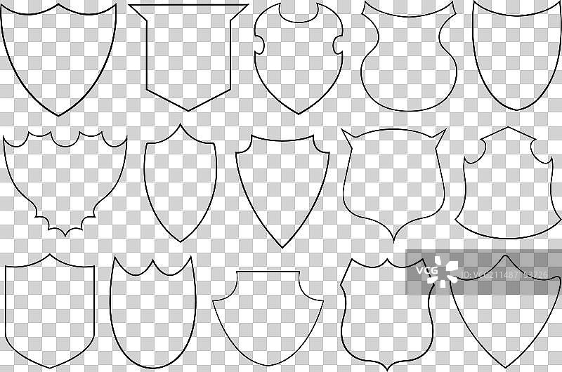 各式盾牌合集图片素材