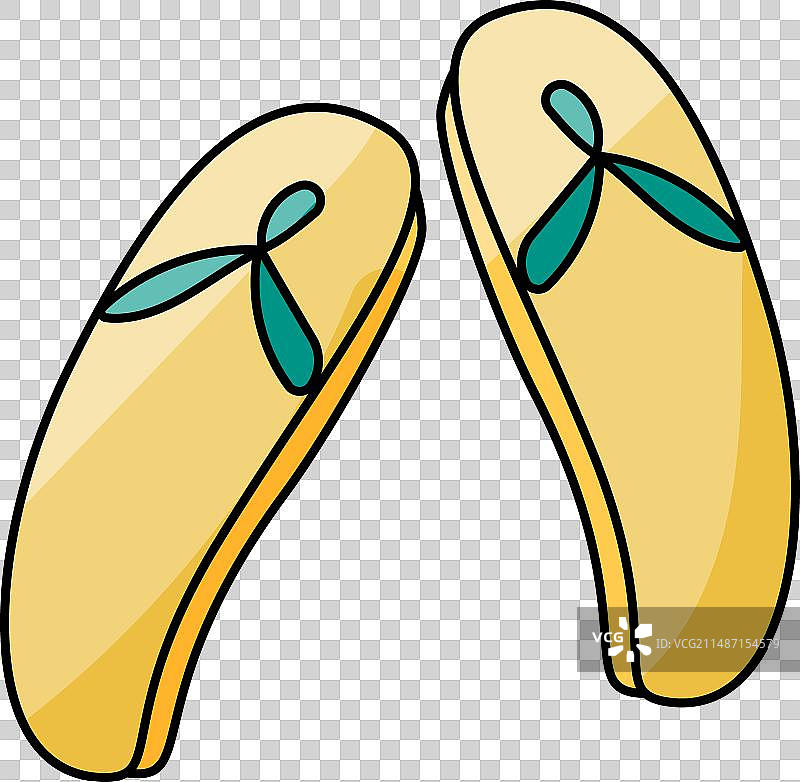 夏季海滩人字拖图片素材