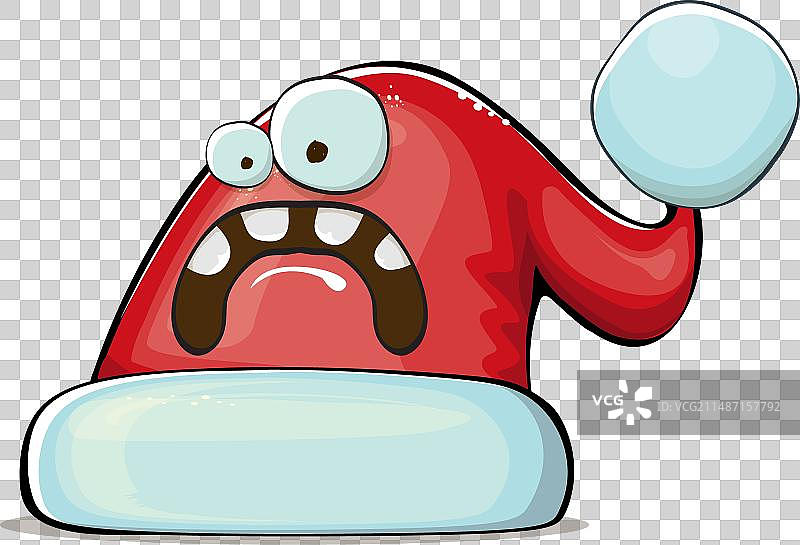 戴红帽子的卡通圣诞老人图片素材