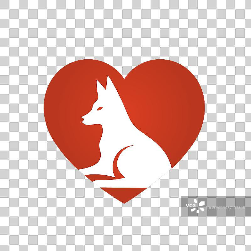 狗狗救援服务红色logo图片素材