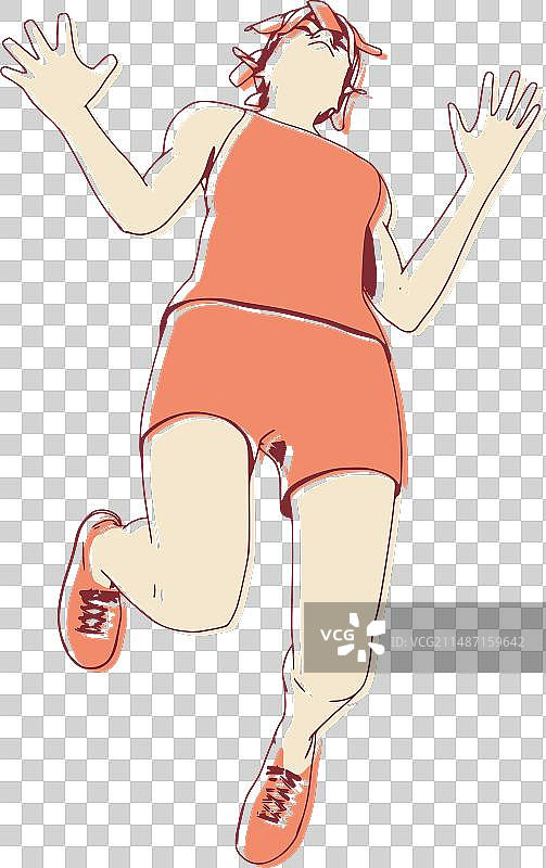 跳跃的运动美女图片素材