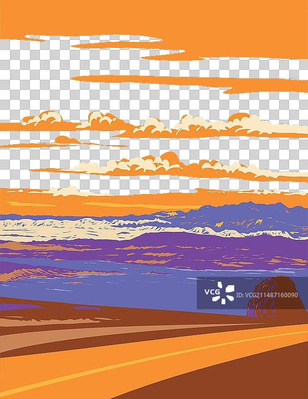 米德湖与泥泞峰，内华达州和亚利桑那州图片素材