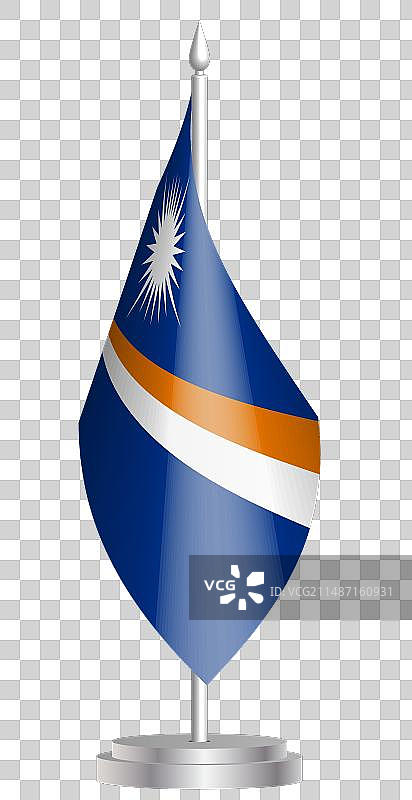 马绍尔群岛国旗桌面展示图片素材