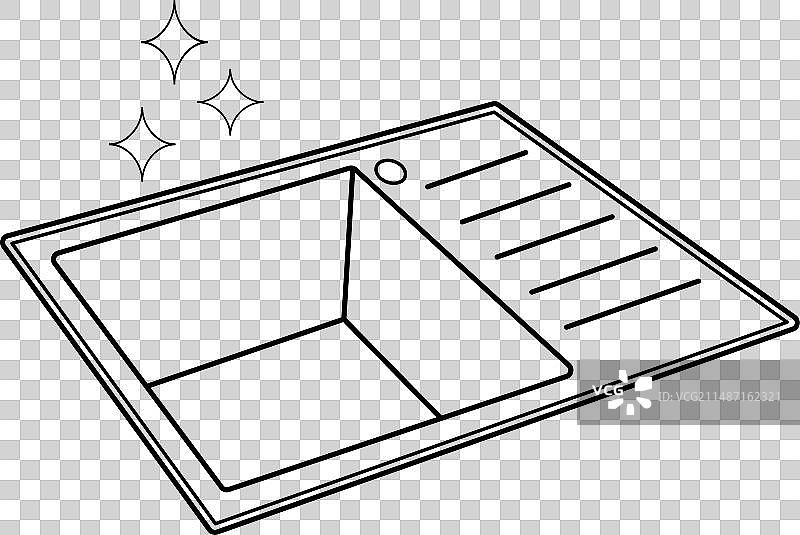 闪闪发光的厨房水槽与星星图片素材