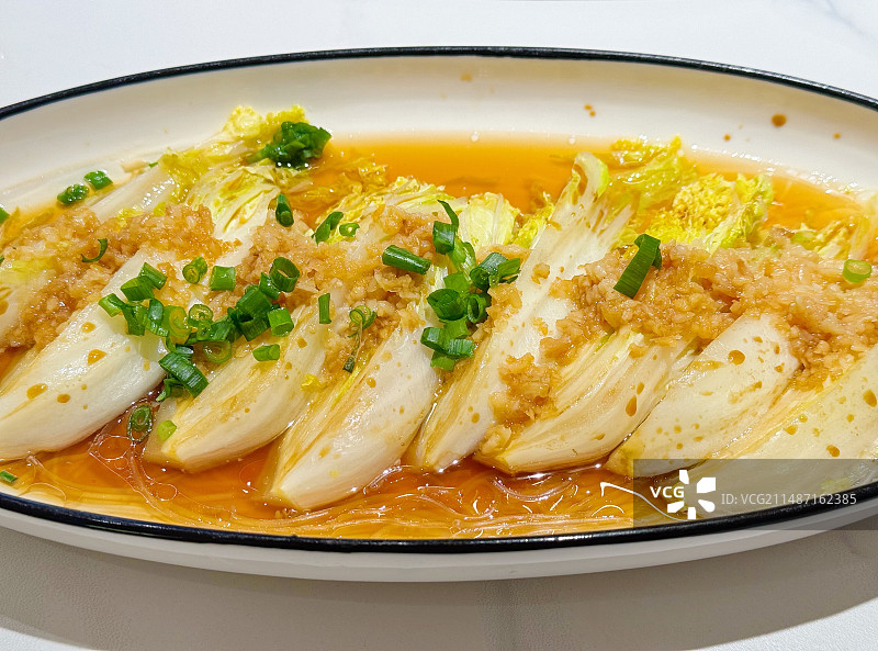 蒜蓉粉丝娃娃菜图片素材