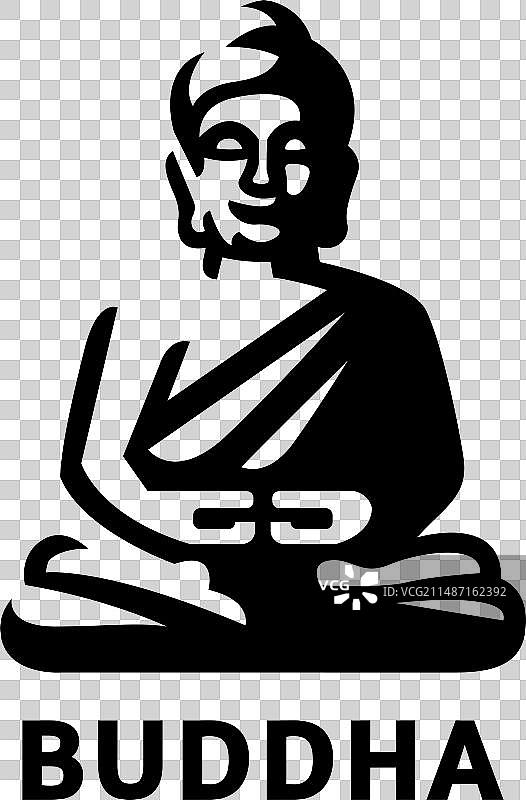 莲花坐姿佛标志图片素材