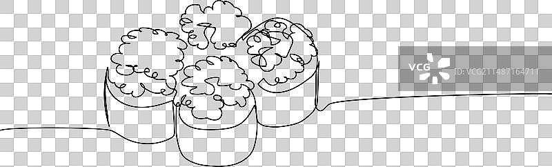 红鱼子军舰寿司卷图片素材