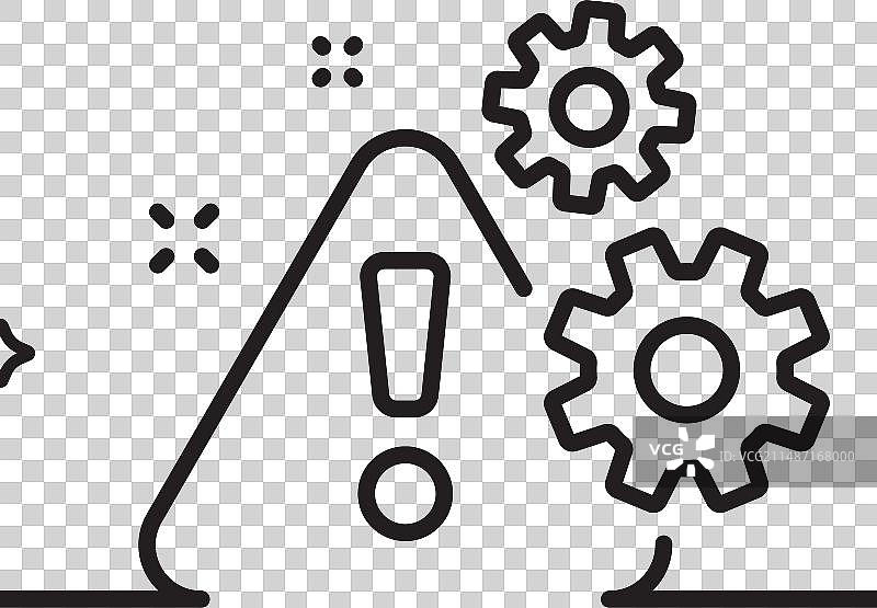 警告线形图标三角形注意标志图片素材