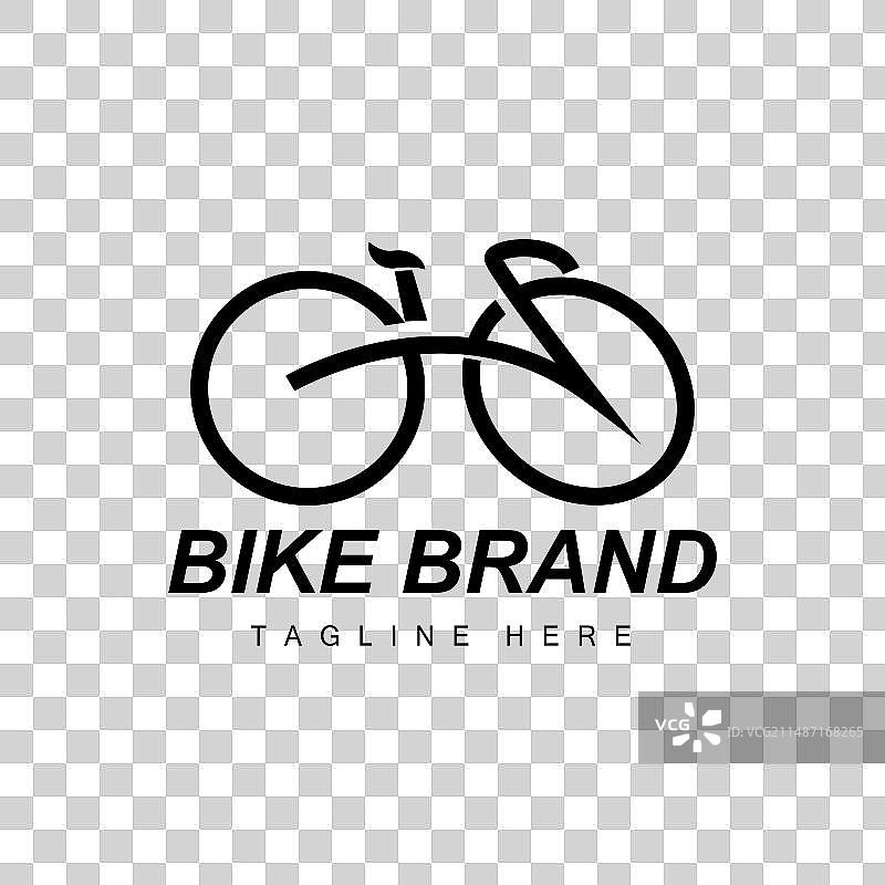 自行车剪影图标图片素材