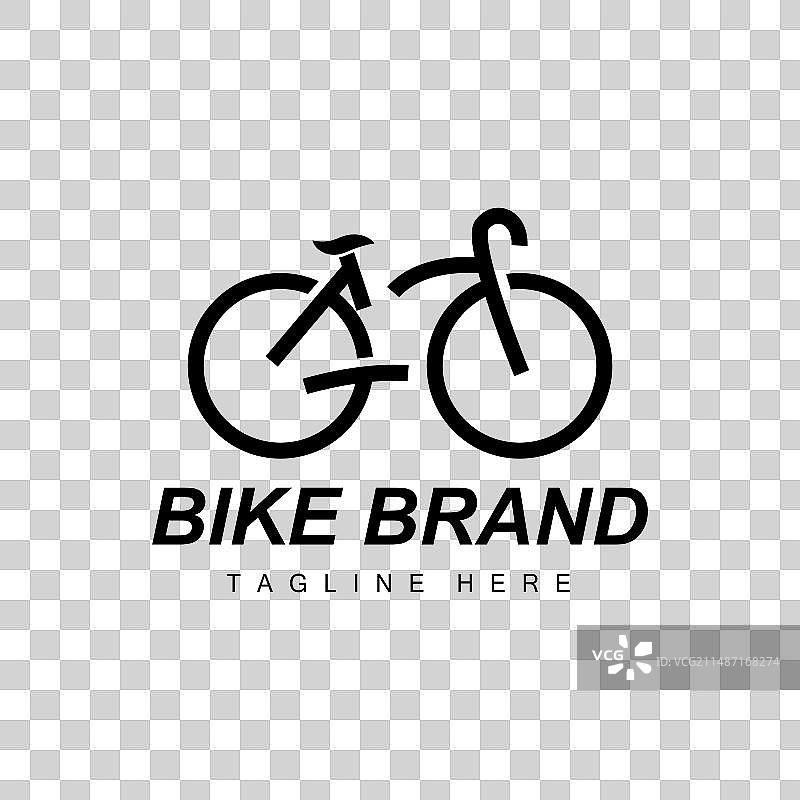 自行车剪影图标图片素材