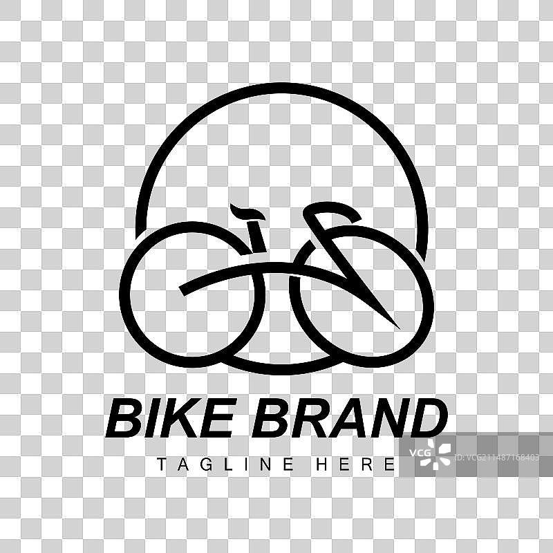 自行车剪影图标图片素材