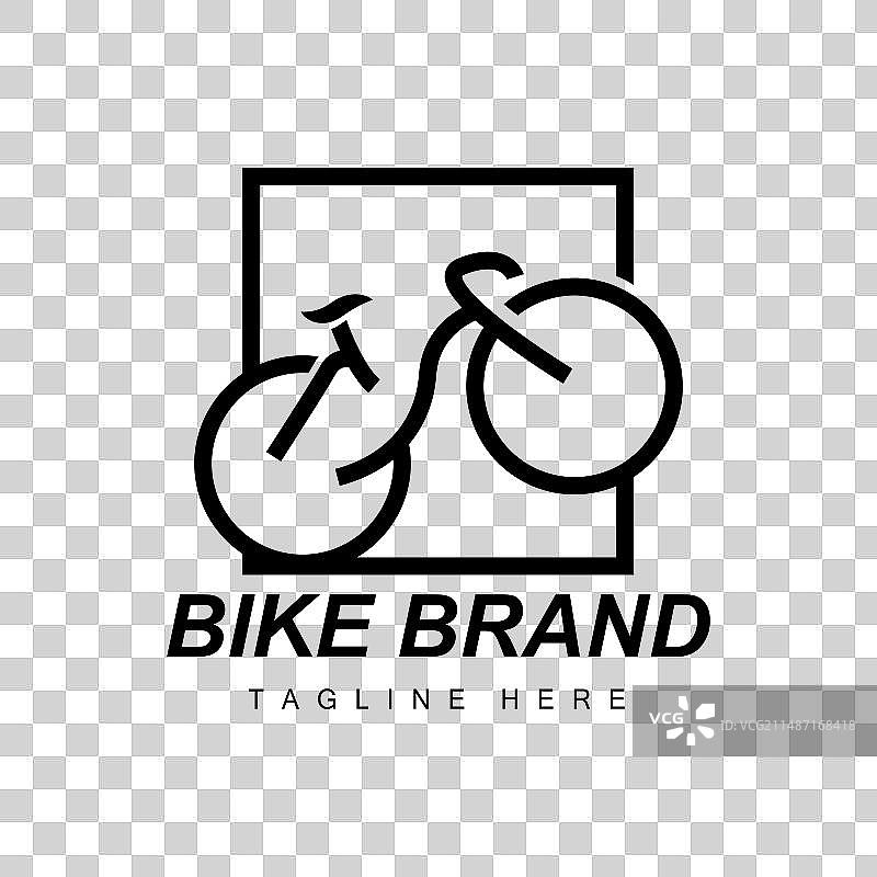 自行车剪影图标图片素材