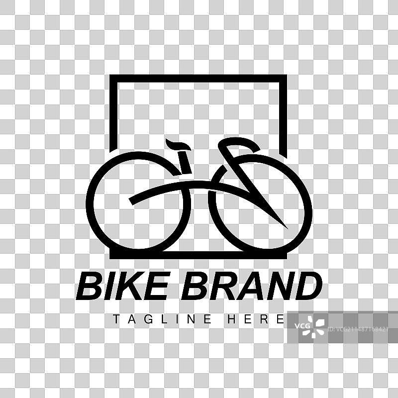 自行车剪影图标图片素材
