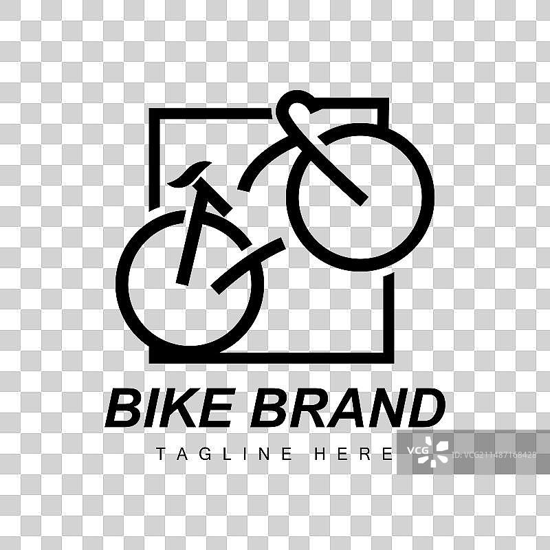 自行车剪影图标图片素材