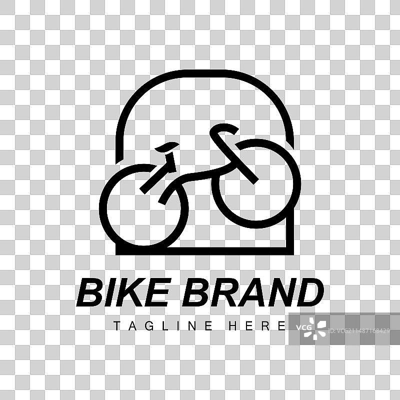 自行车剪影图标图片素材