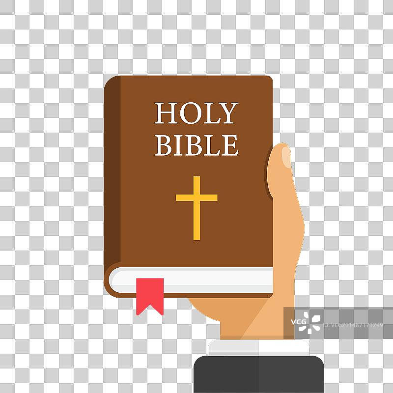 扁平风格的圣经图标图片素材