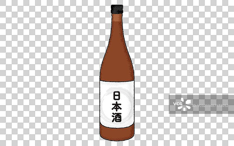 手绘日式清酒图片素材