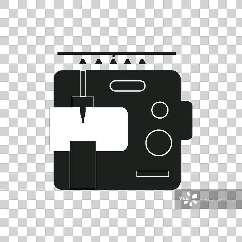 缝纫机线性图标轮廓标志图片素材