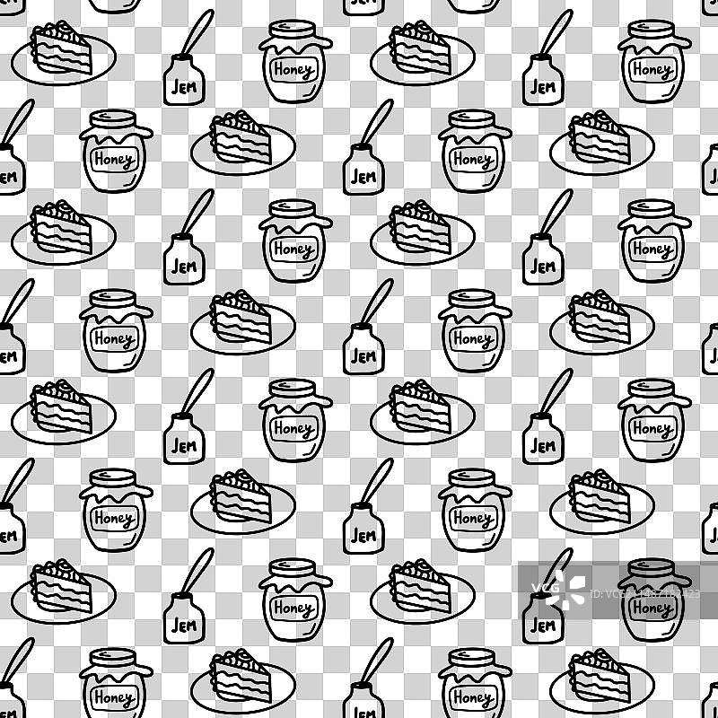 手绘不同元素无缝图案图片素材