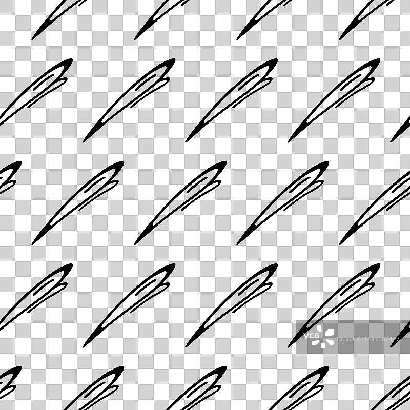 手绘钢笔无缝涂鸦图案图片素材