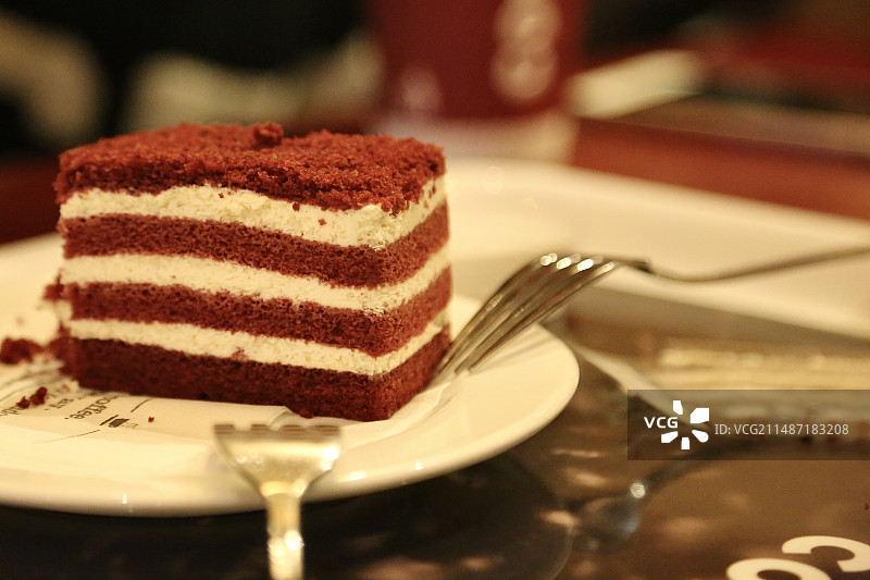 红丝绒蛋糕图片素材