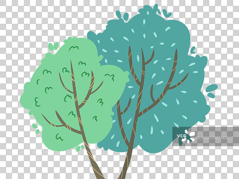 卡通儿童插画大树图片素材