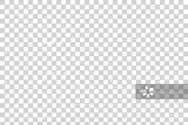 虚线箭头，带短划线和箭头图片素材