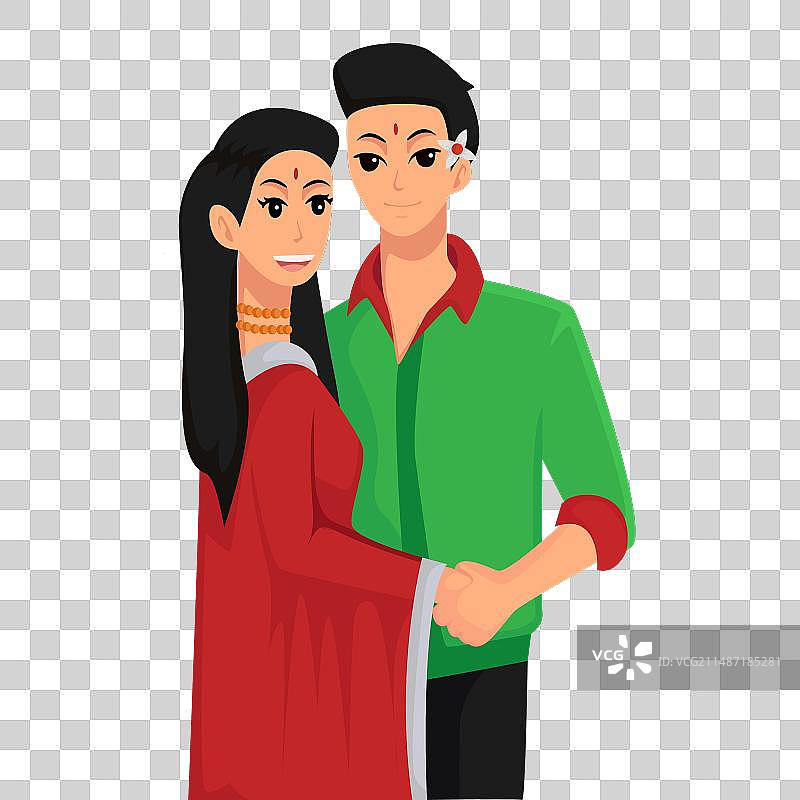 新郎和新娘婚礼角色设计图片素材