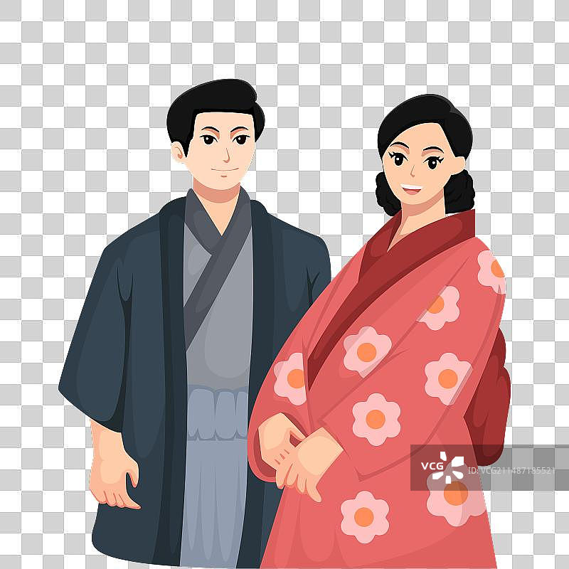 新郎和新娘婚礼角色设计图片素材