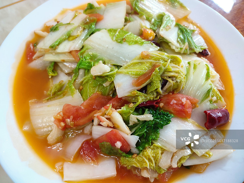 农家炒菜 炒白菜 西红柿炒白菜 醋溜白菜图片素材