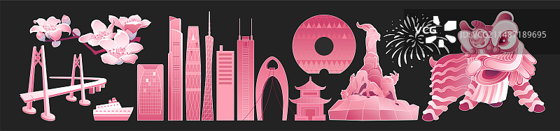 羊城花城广东广州图片素材