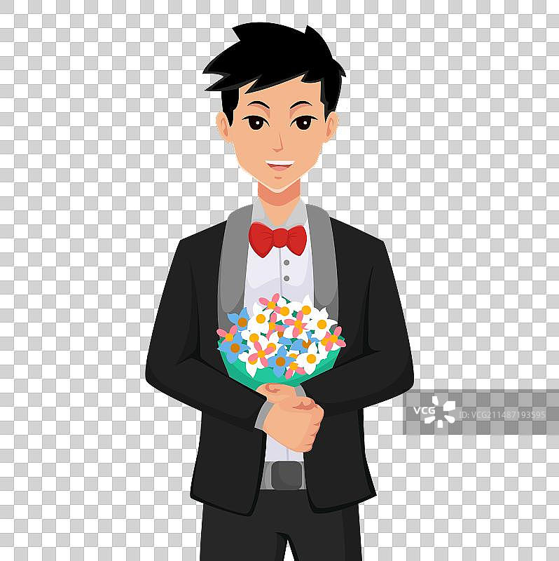 新郎婚礼角色设计图片素材