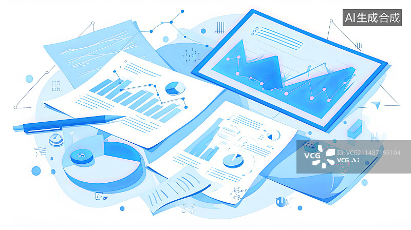 【AI数字艺术】青年 教育保险理财金融插画图片素材