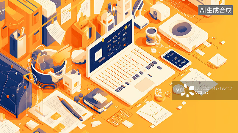 【AI数字艺术】青年 教育保险理财金融插画图片素材