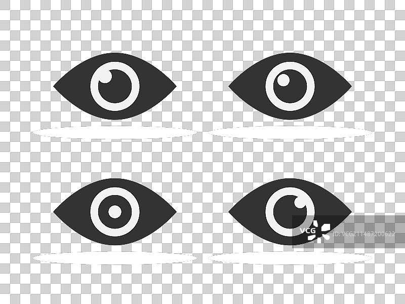 眼睛图标形状集合图片素材