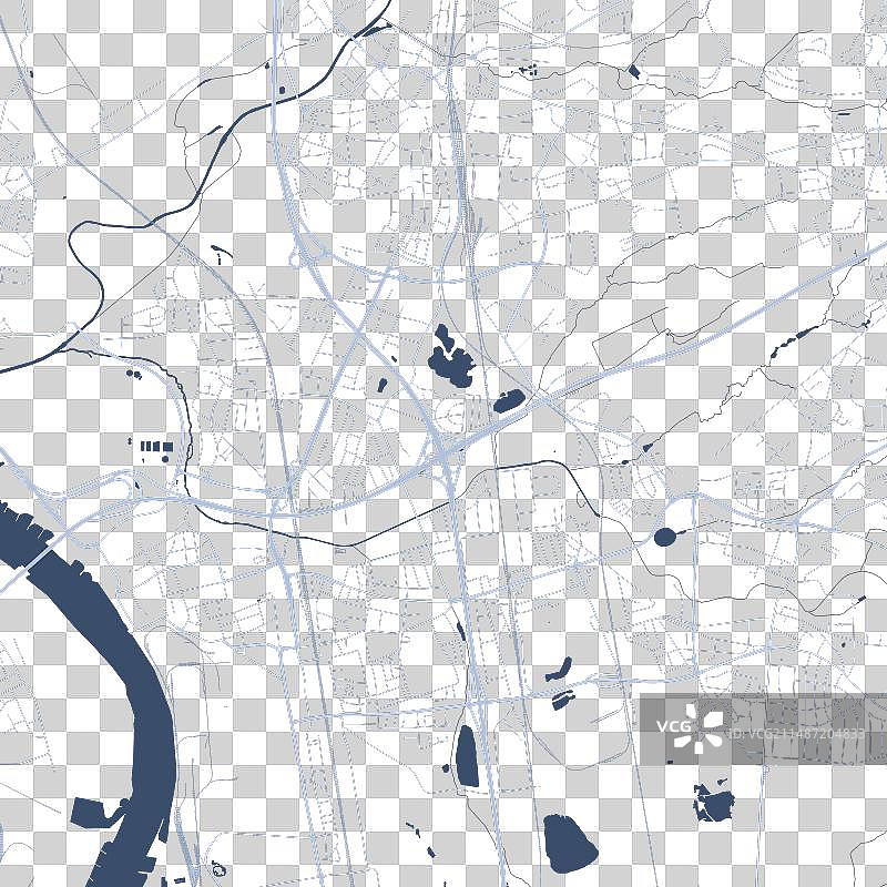 德国勒沃库森城市街道地图图片素材