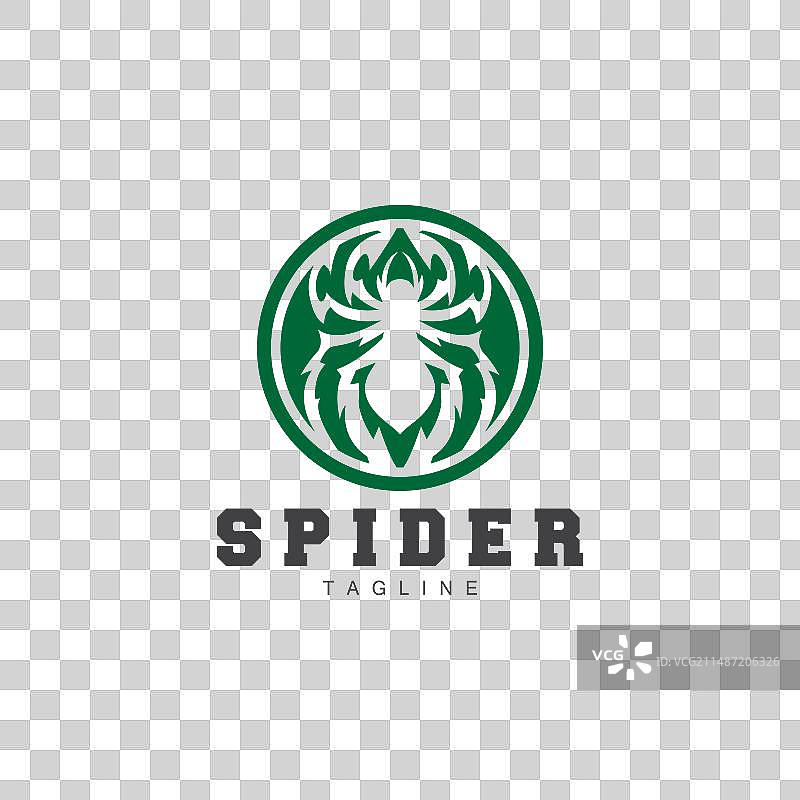 蜘蛛Logo昆虫动物简约设计图片素材
