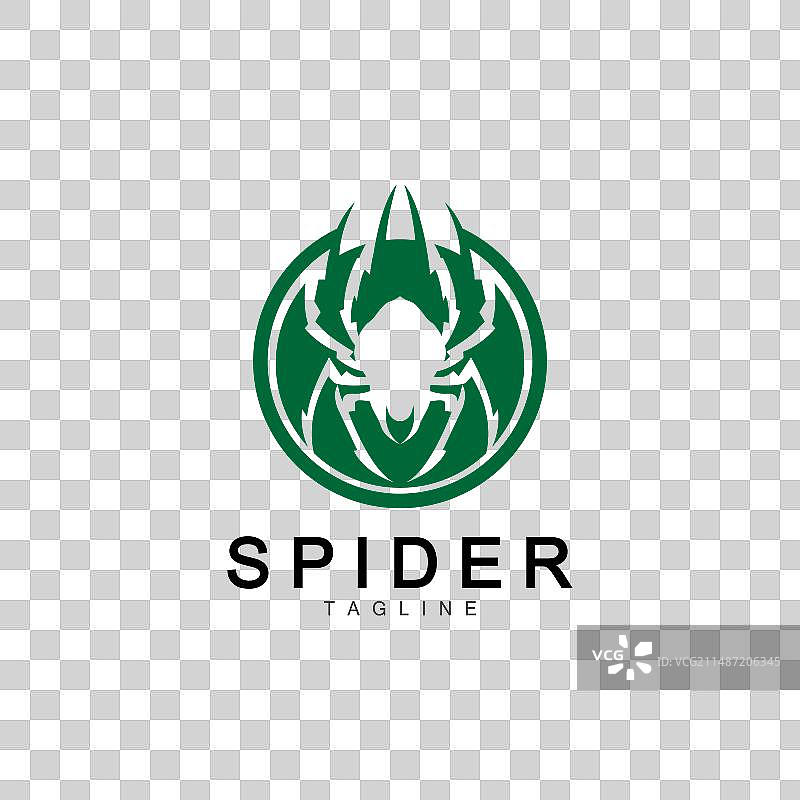 蜘蛛Logo昆虫动物简约设计图片素材